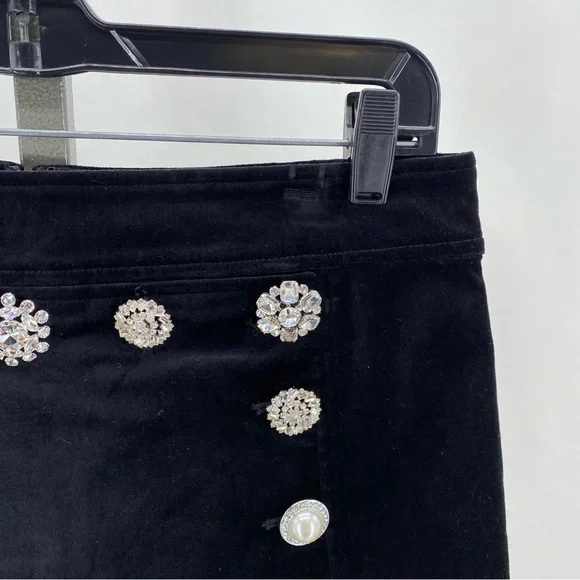 Veronica Beard black & silver beaded skirt